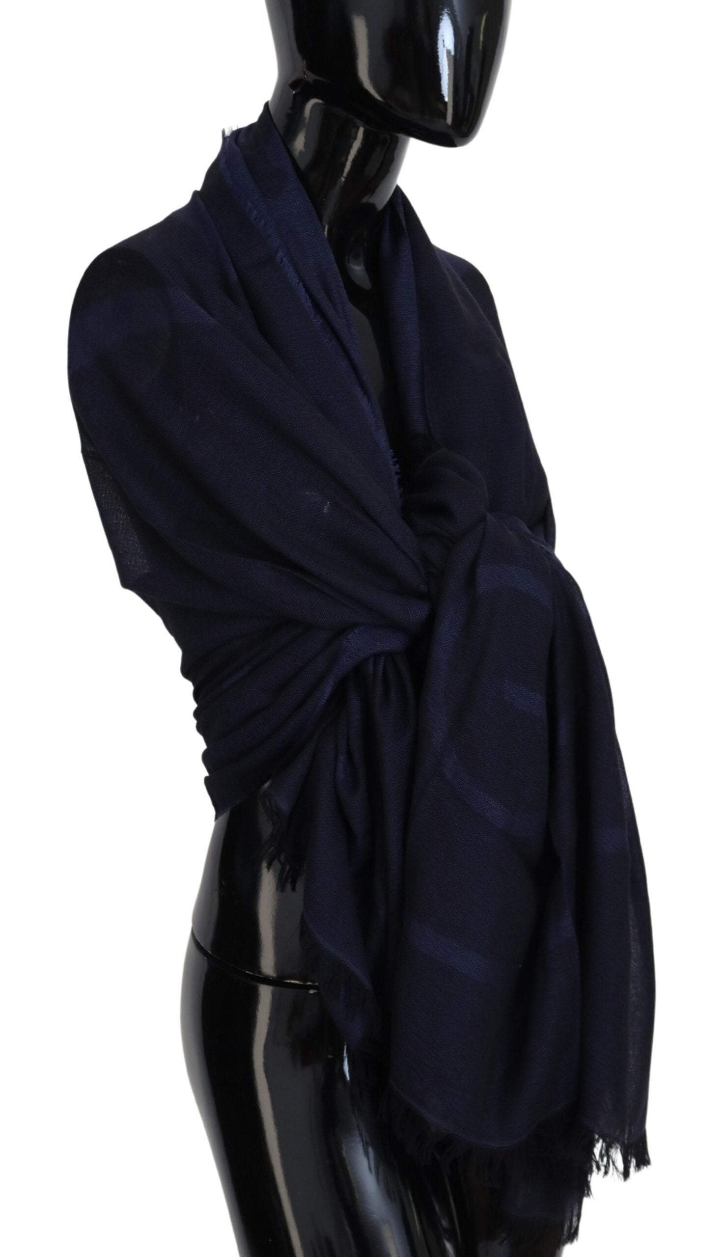 GF Ferre Elegant Fringed Wool Blend Scarf - KALAJ