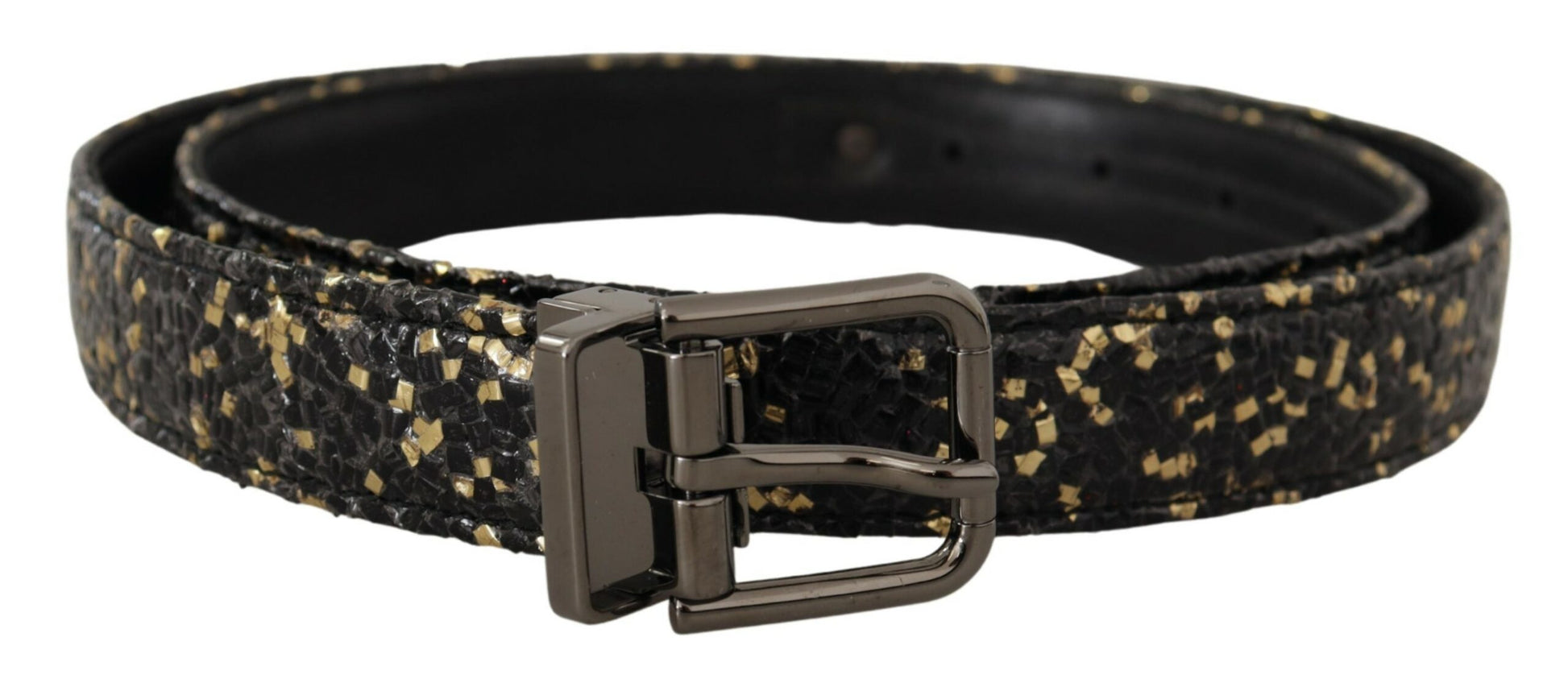 Dolce & Gabbana Elegant Italian Leather Belt with Crown Detail - KALAJ