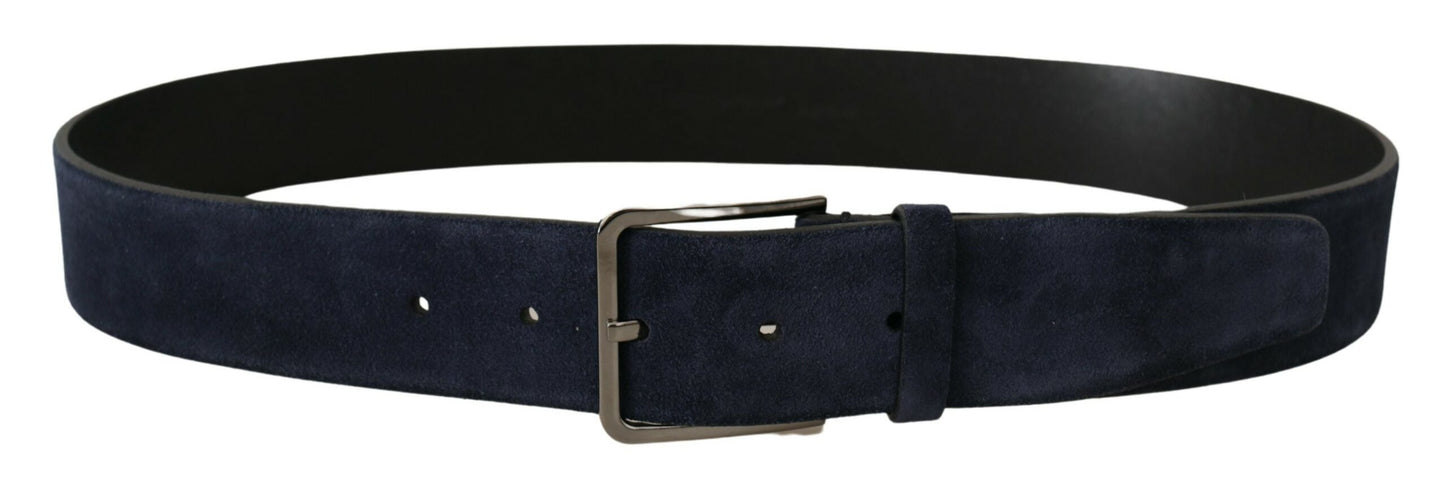 Dolce & Gabbana Navy Elegance Velvet Leather Belt - KALAJ