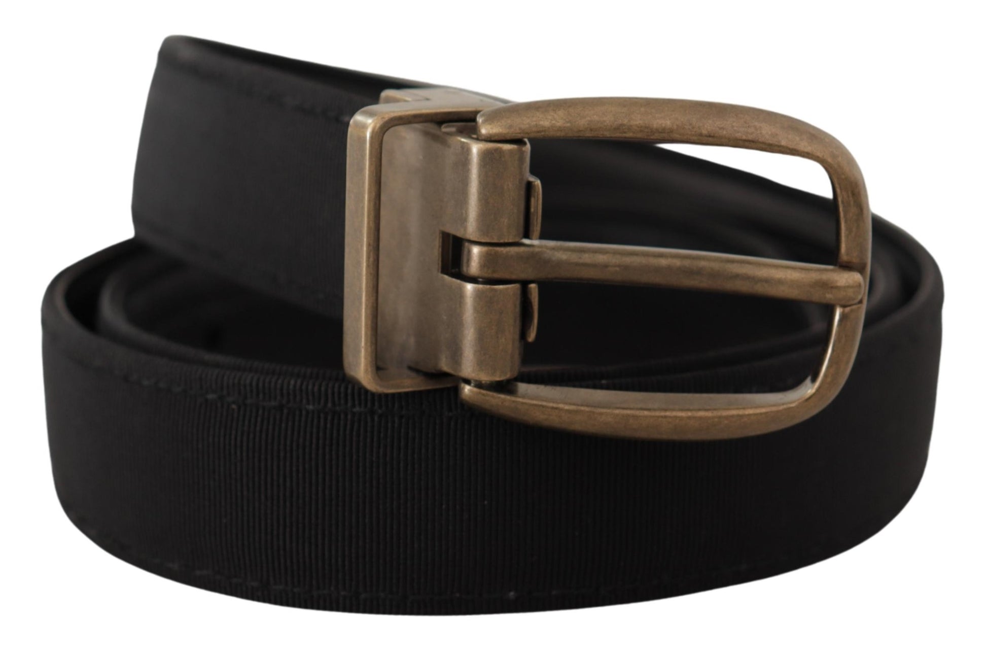 Dolce & Gabbana Elegant Grosgrain Leather Belt - Black - KALAJ