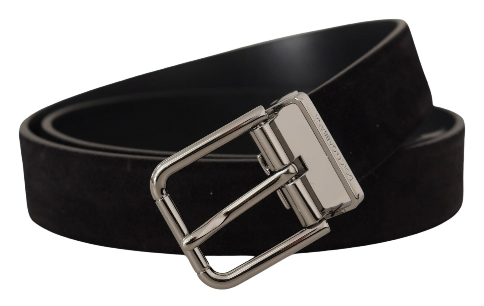 Dolce & Gabbana Elegant Black Leather Grosgrain Belt - KALAJ