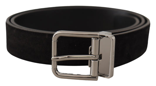 Dolce & Gabbana Elegant Black Leather Grosgrain Belt - KALAJ