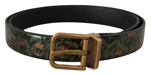 Dolce & Gabbana Elegant Black Grosgrain Leather Belt - KALAJ