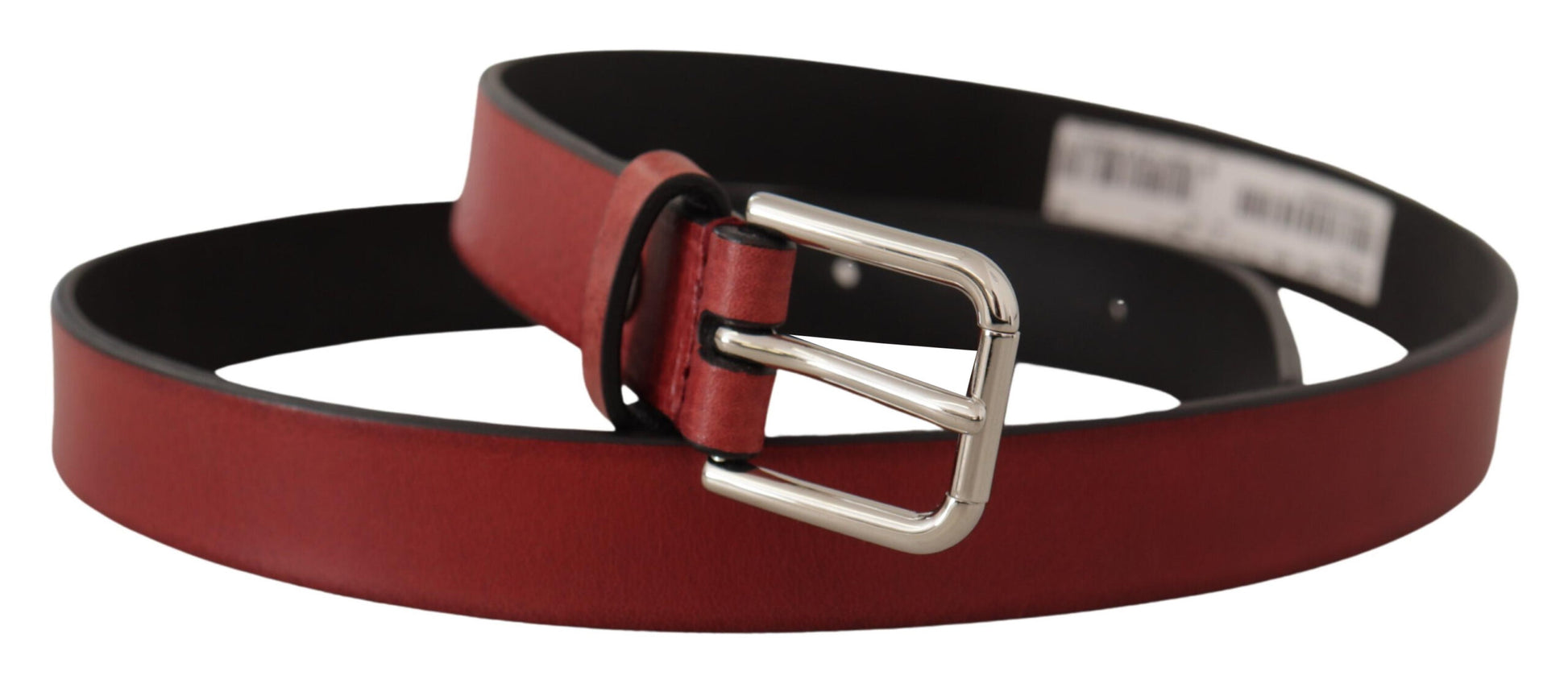 Dolce & Gabbana Elegant Maroon Italian Leather Belt - KALAJ