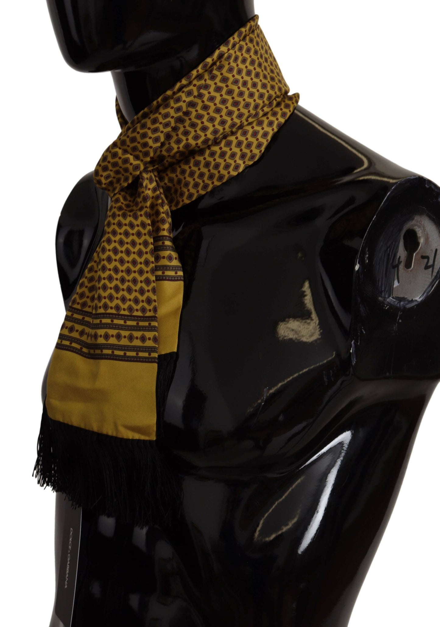 Dolce & Gabbana Elegant Yellow Silk Men's Scarf - KALAJ