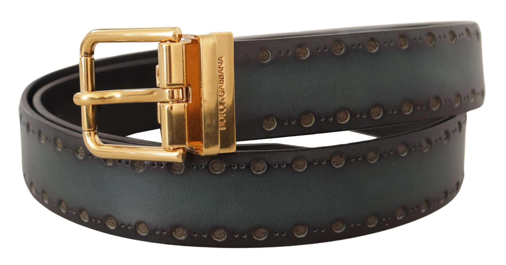 Dolce & Gabbana Emerald Elegance Leather Belt - KALAJ