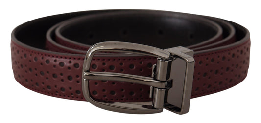 Dolce & Gabbana Elegant Leather Belt with Metal Buckle - KALAJ