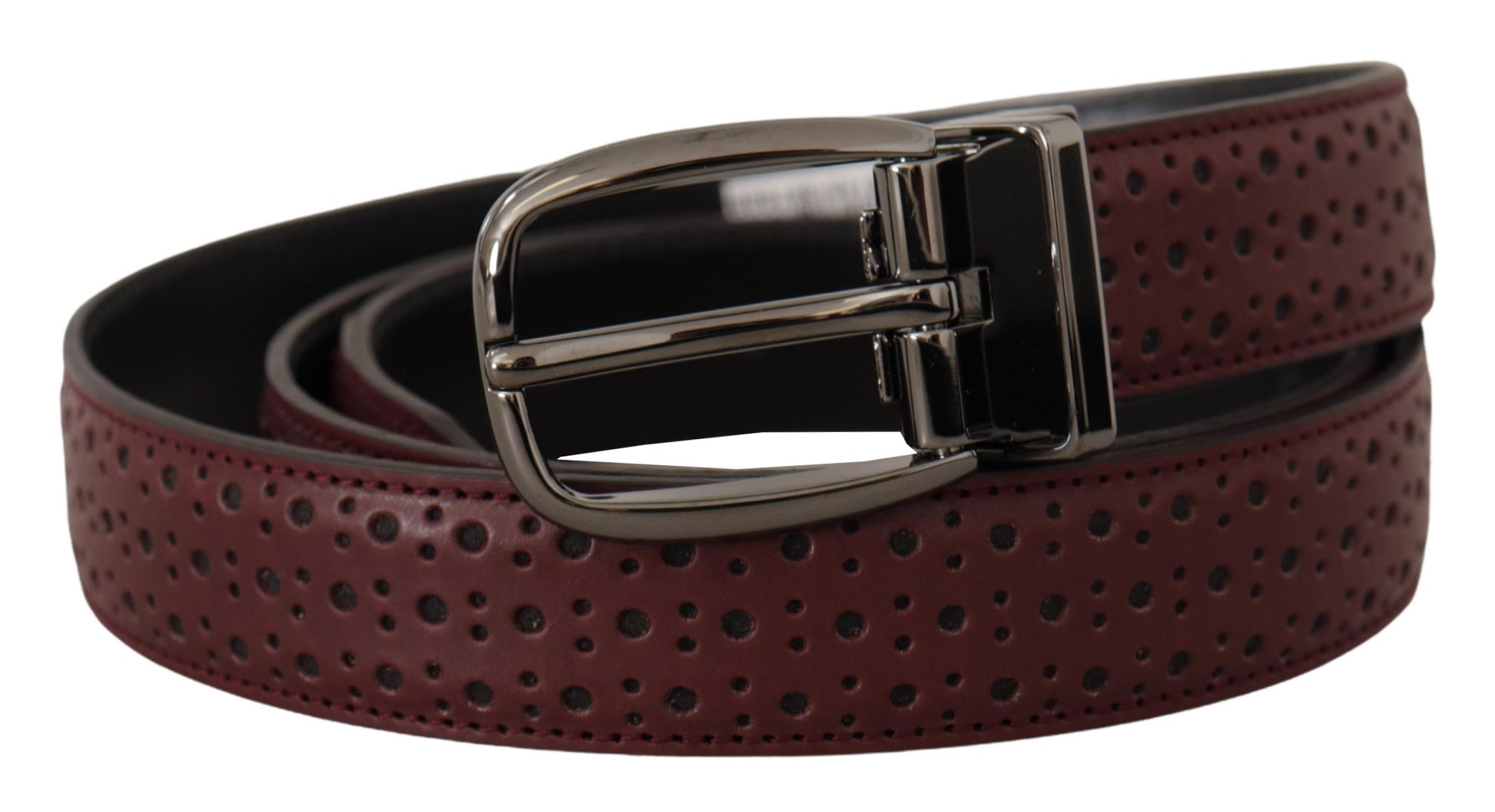 Dolce & Gabbana Elegant Leather Belt with Metal Buckle - KALAJ