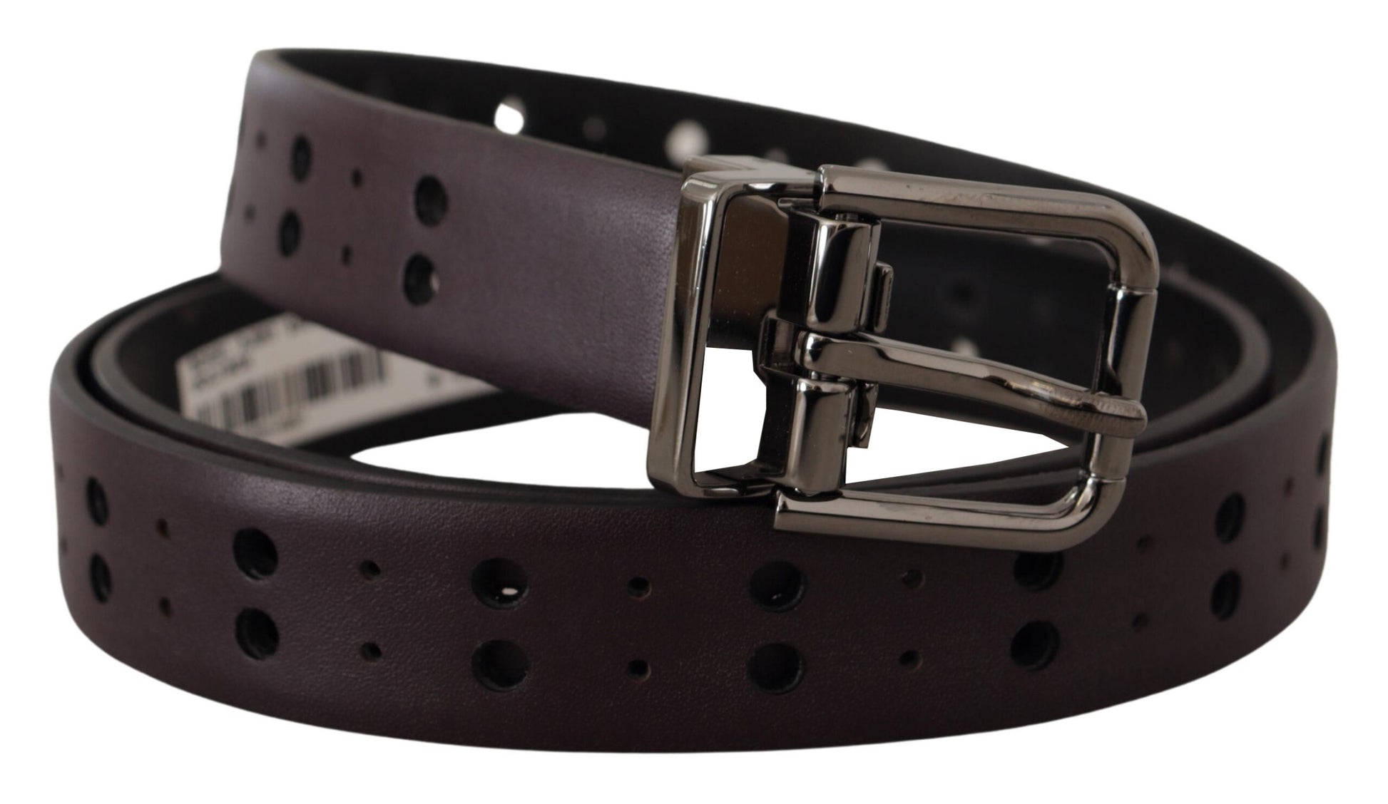 Dolce & Gabbana Burgundy Elegance Leather Belt - KALAJ