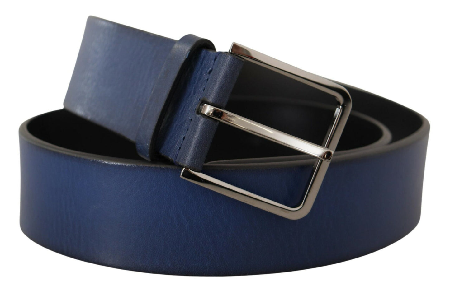 Dolce & Gabbana Elegant Italian Leather Belt in Blue - KALAJ