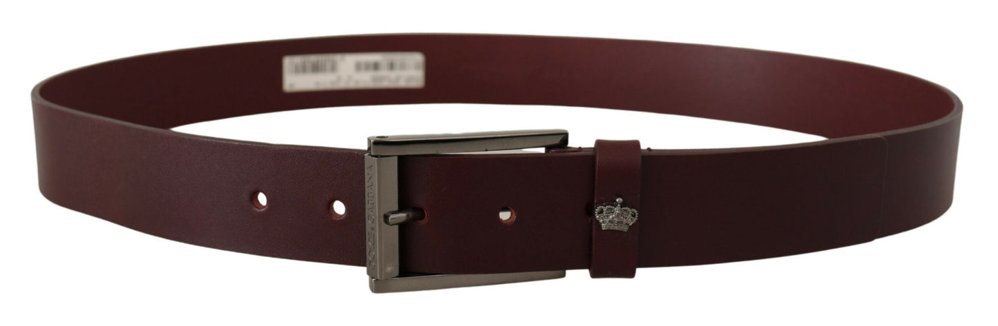 Dolce & Gabbana Elegant Brown Leather Designer Belt - KALAJ