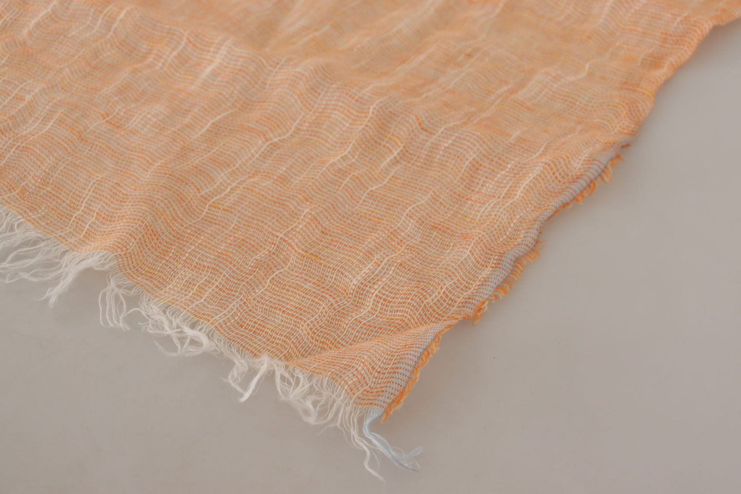 Malo Elegant Peach Linen Scarf - KALAJ