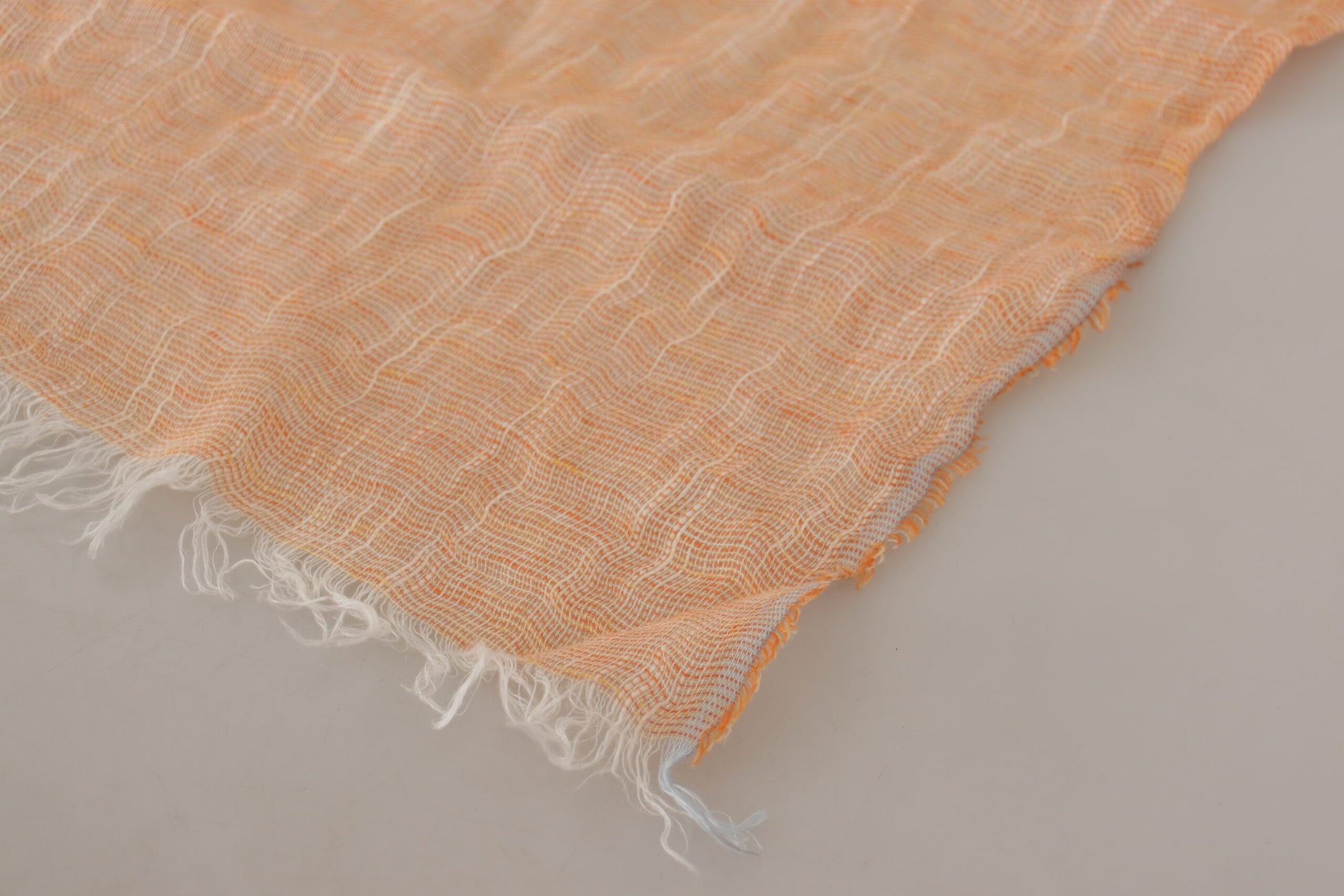 Malo Elegant Peach Linen Scarf - KALAJ