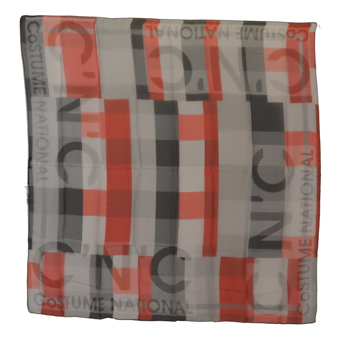 Costume National Elegant Silk Checkered Scarf - KALAJ