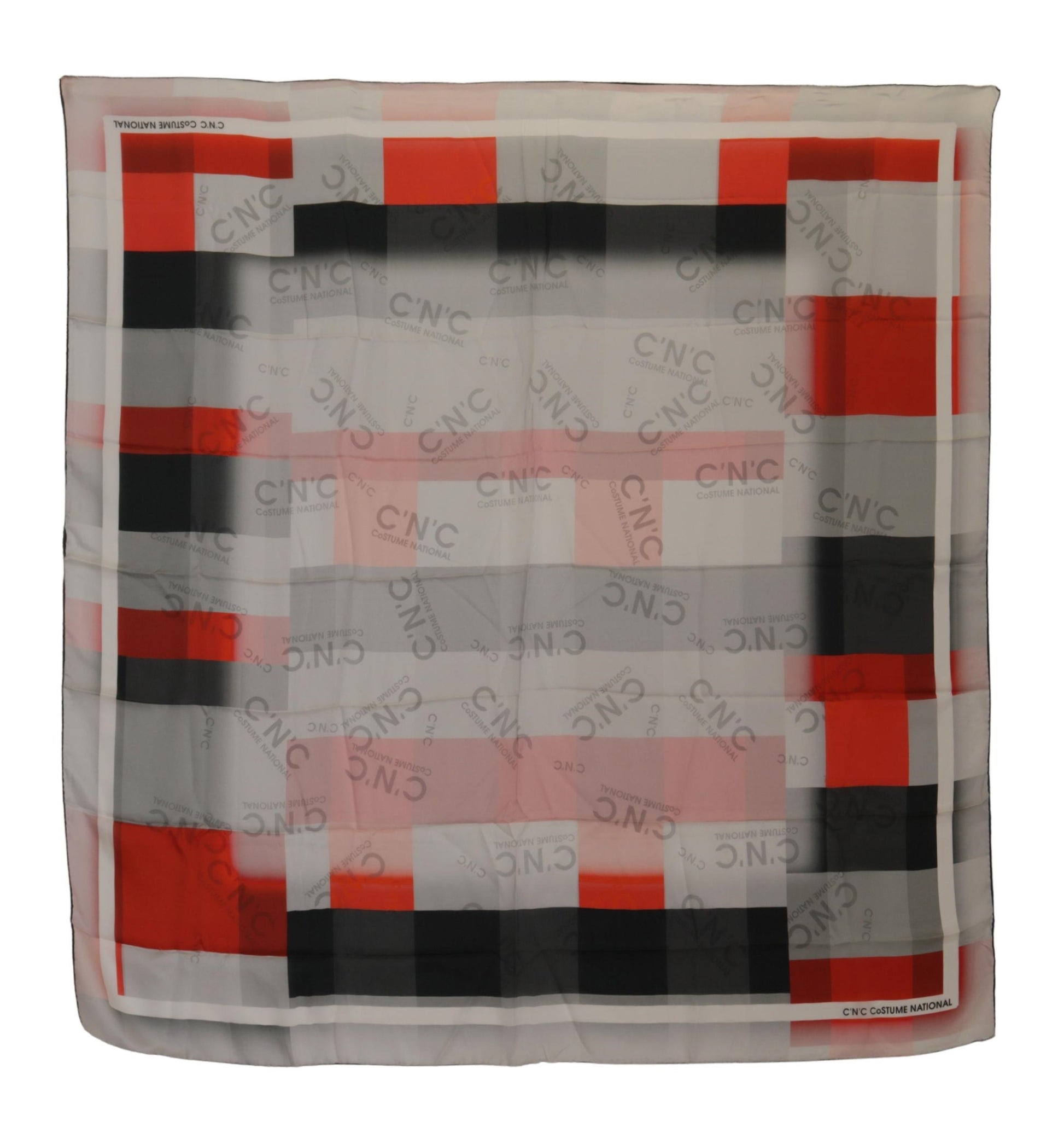 Costume National Elegant Checkered Silk Scarf - KALAJ