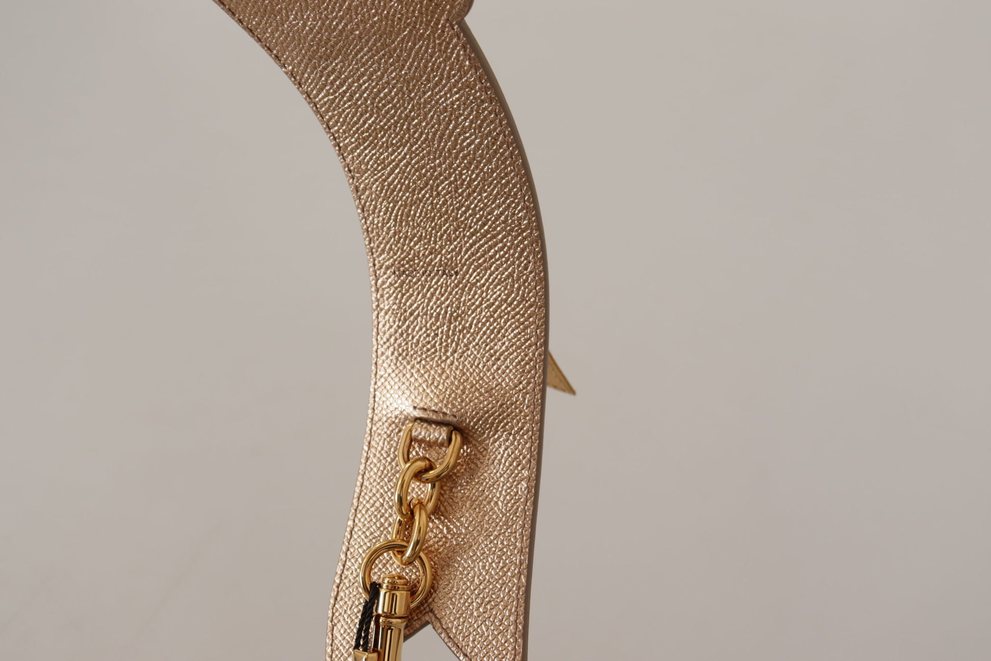 Dolce & Gabbana Elegant Gold Leather Shoulder Strap - KALAJ