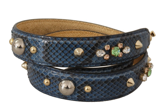 Dolce & Gabbana Elegant Leather Shoulder Bag Strap in Blue - KALAJ