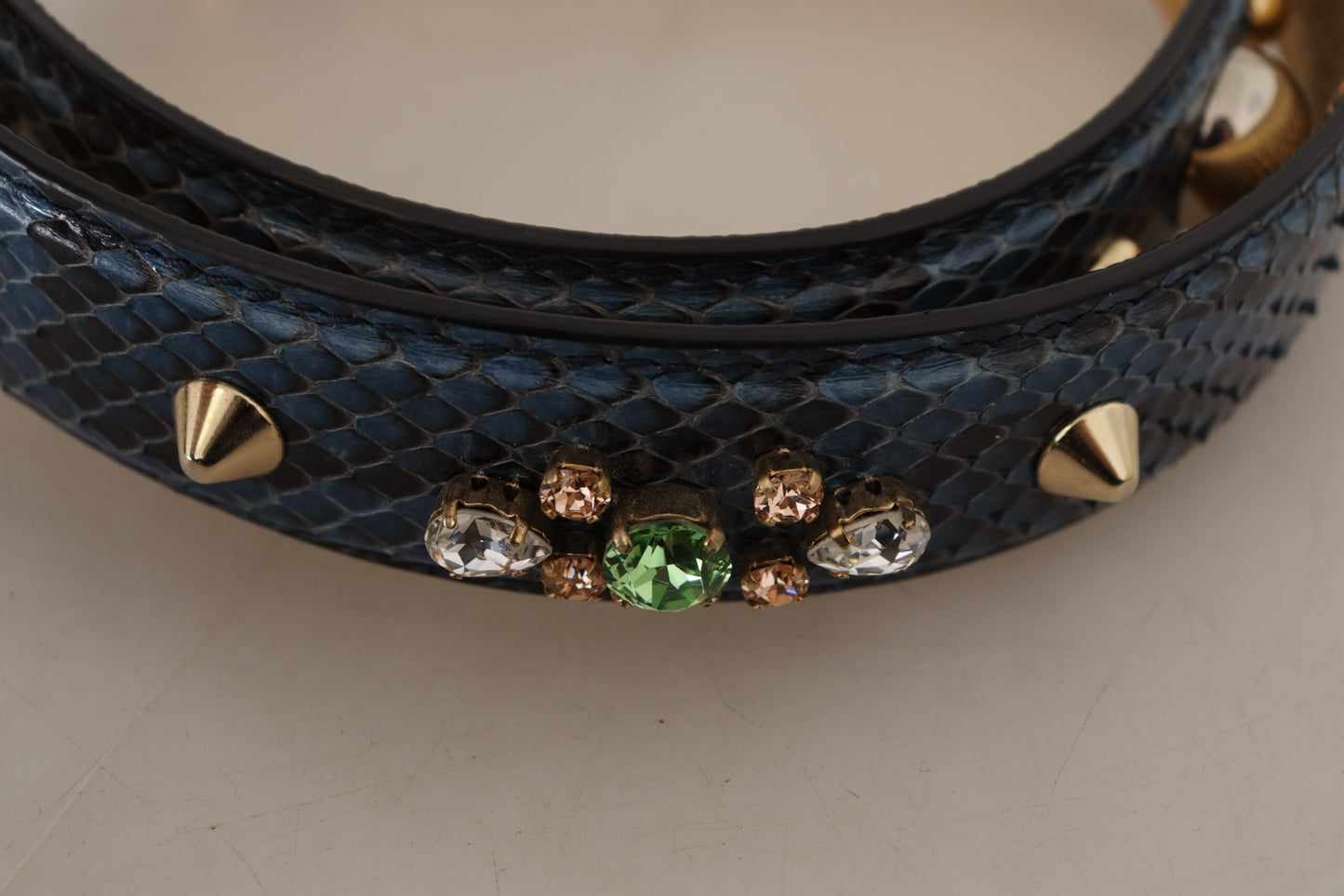 Dolce & Gabbana Elegant Leather Shoulder Bag Strap in Blue - KALAJ