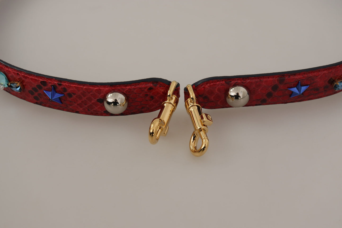 Dolce & Gabbana Chic Red Python Leather Shoulder Strap - KALAJ