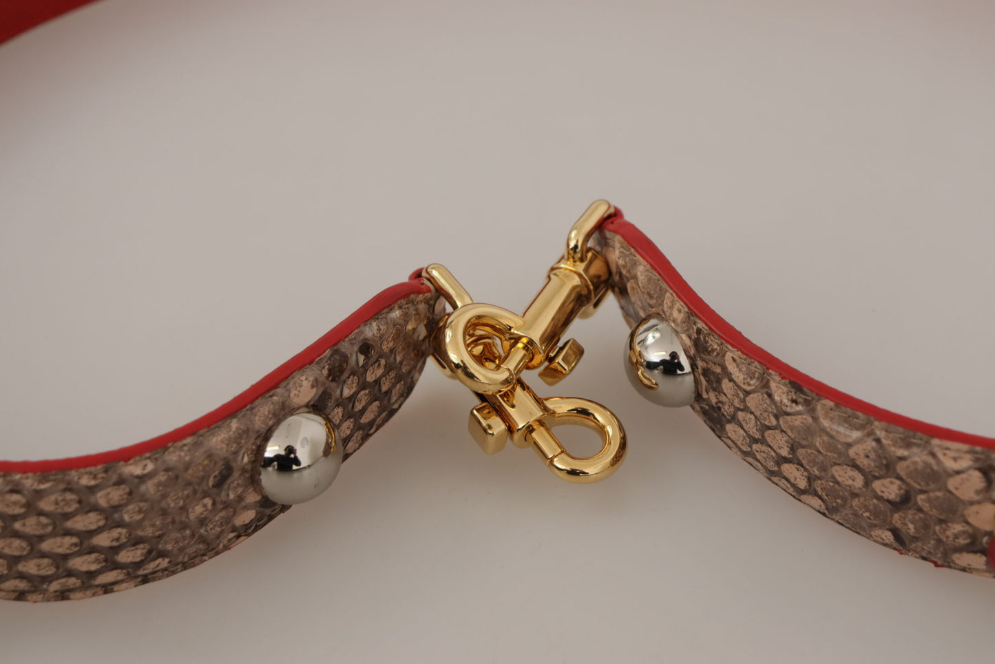 Dolce & Gabbana Chic Brown Python Leather Bag Strap - KALAJ