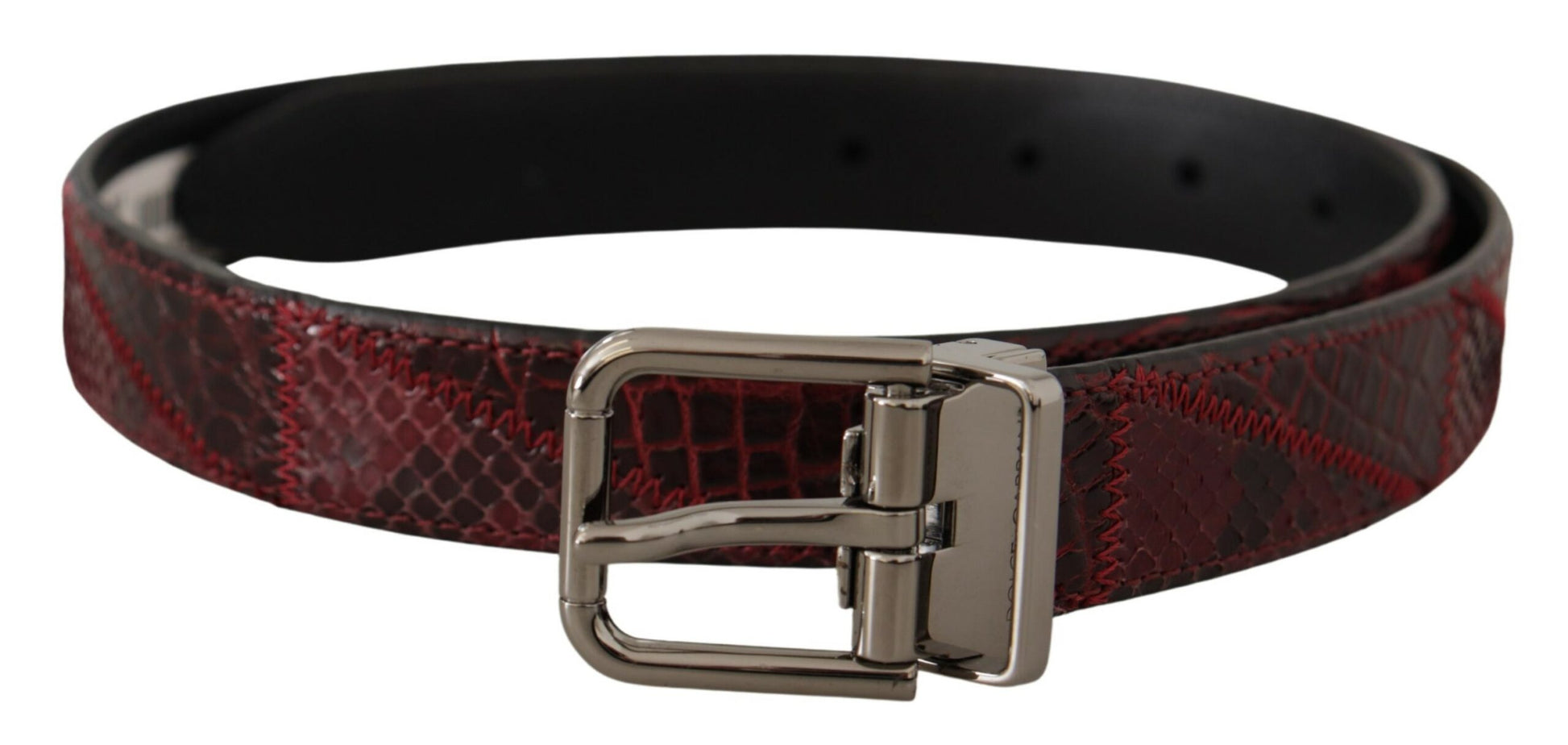 Dolce & Gabbana Elegant Red Exotic Leather Belt - KALAJ