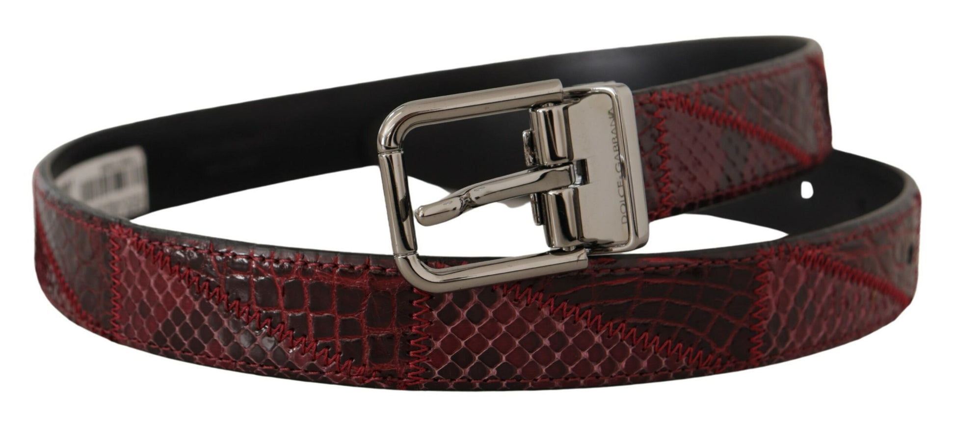 Dolce & Gabbana Elegant Red Exotic Leather Belt - KALAJ