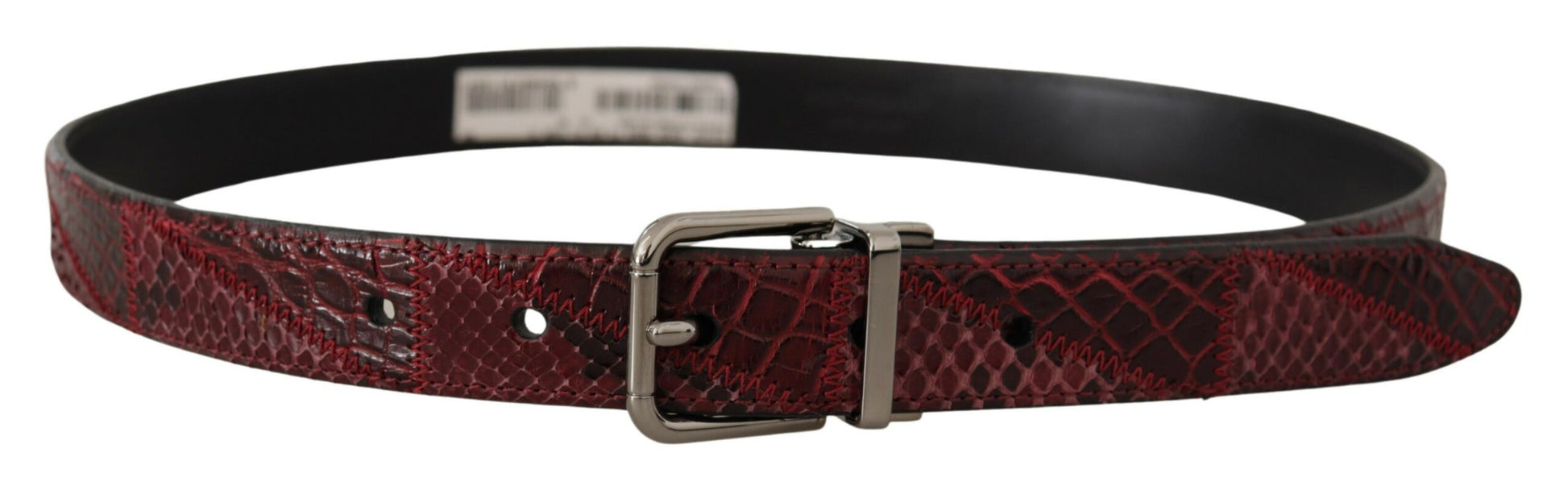 Dolce & Gabbana Elegant Red Exotic Leather Belt - KALAJ