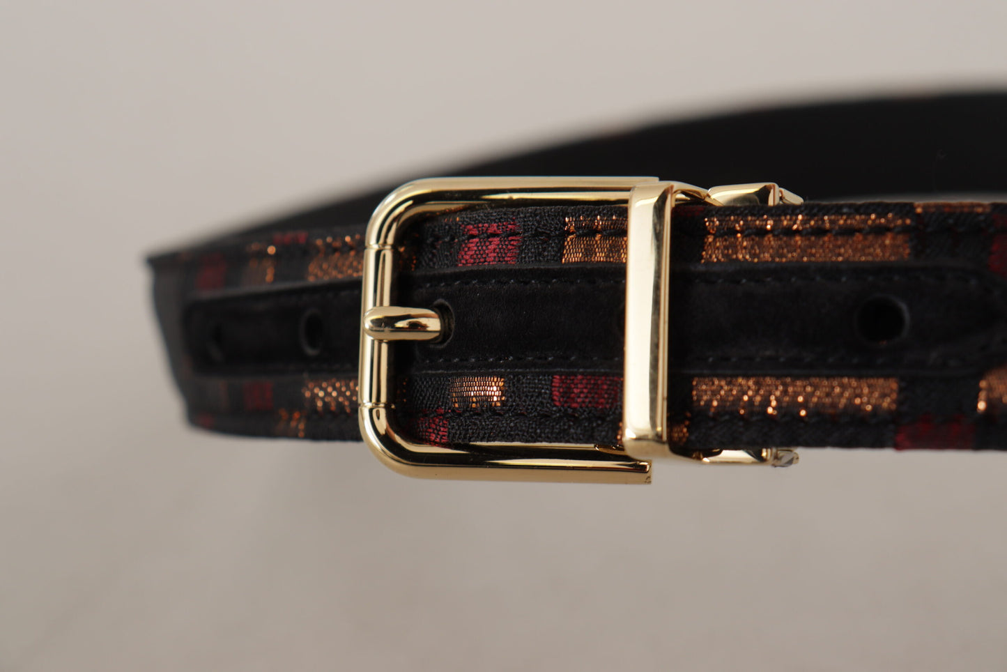 Dolce & Gabbana Multicolor Leather Belt with Gold Buckle - KALAJ