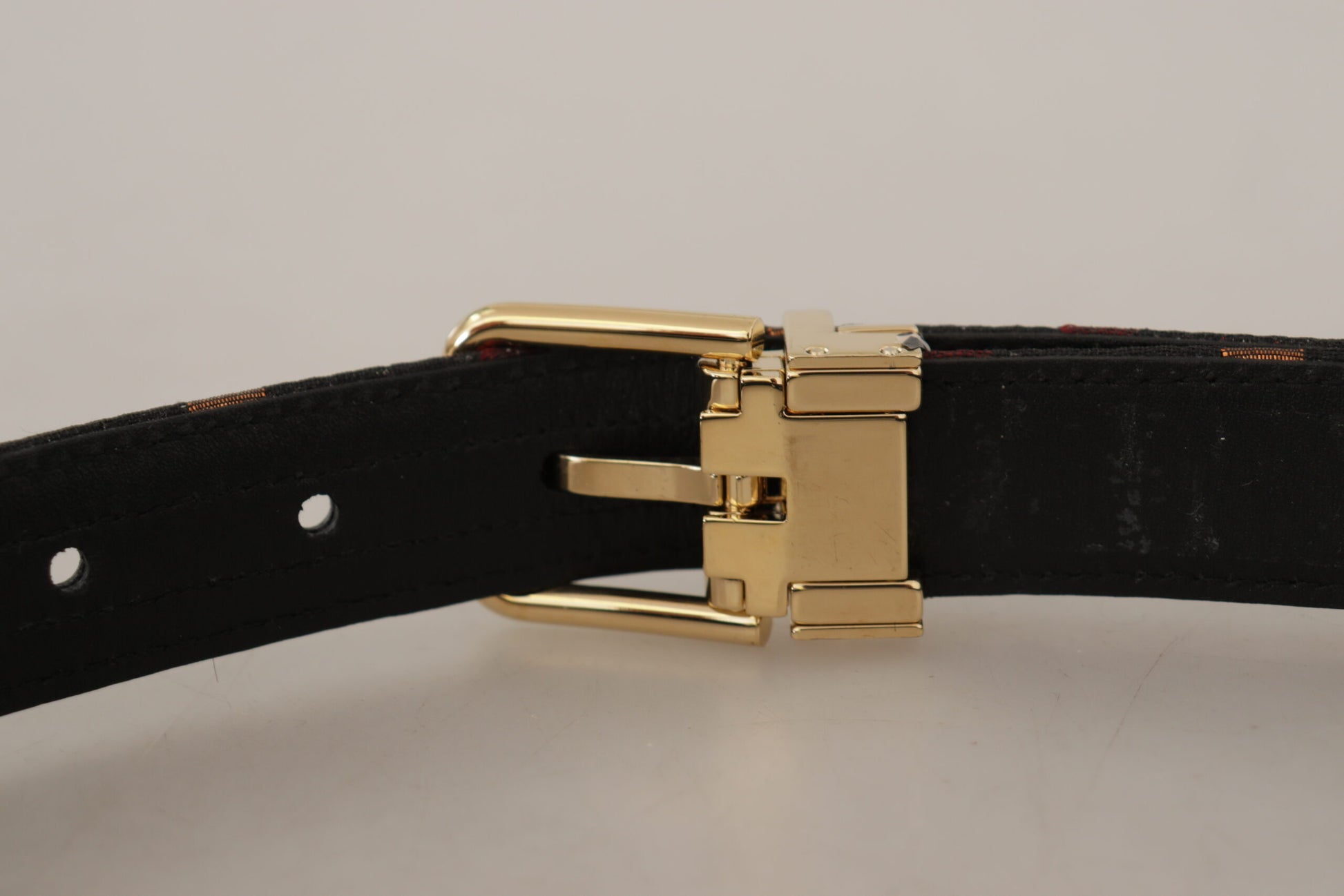 Dolce & Gabbana Multicolor Leather Belt with Gold Buckle - KALAJ