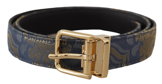 Dolce & Gabbana Elegant Navy Blue Leather Belt - KALAJ