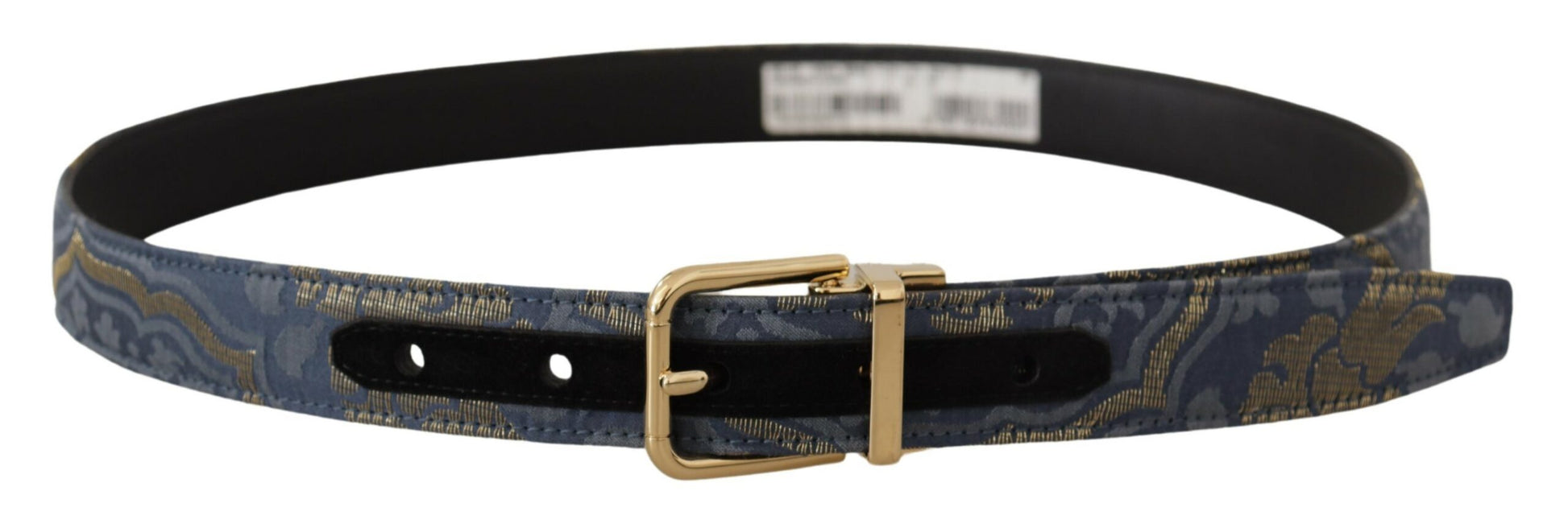 Dolce & Gabbana Elegant Navy Blue Leather Belt - KALAJ