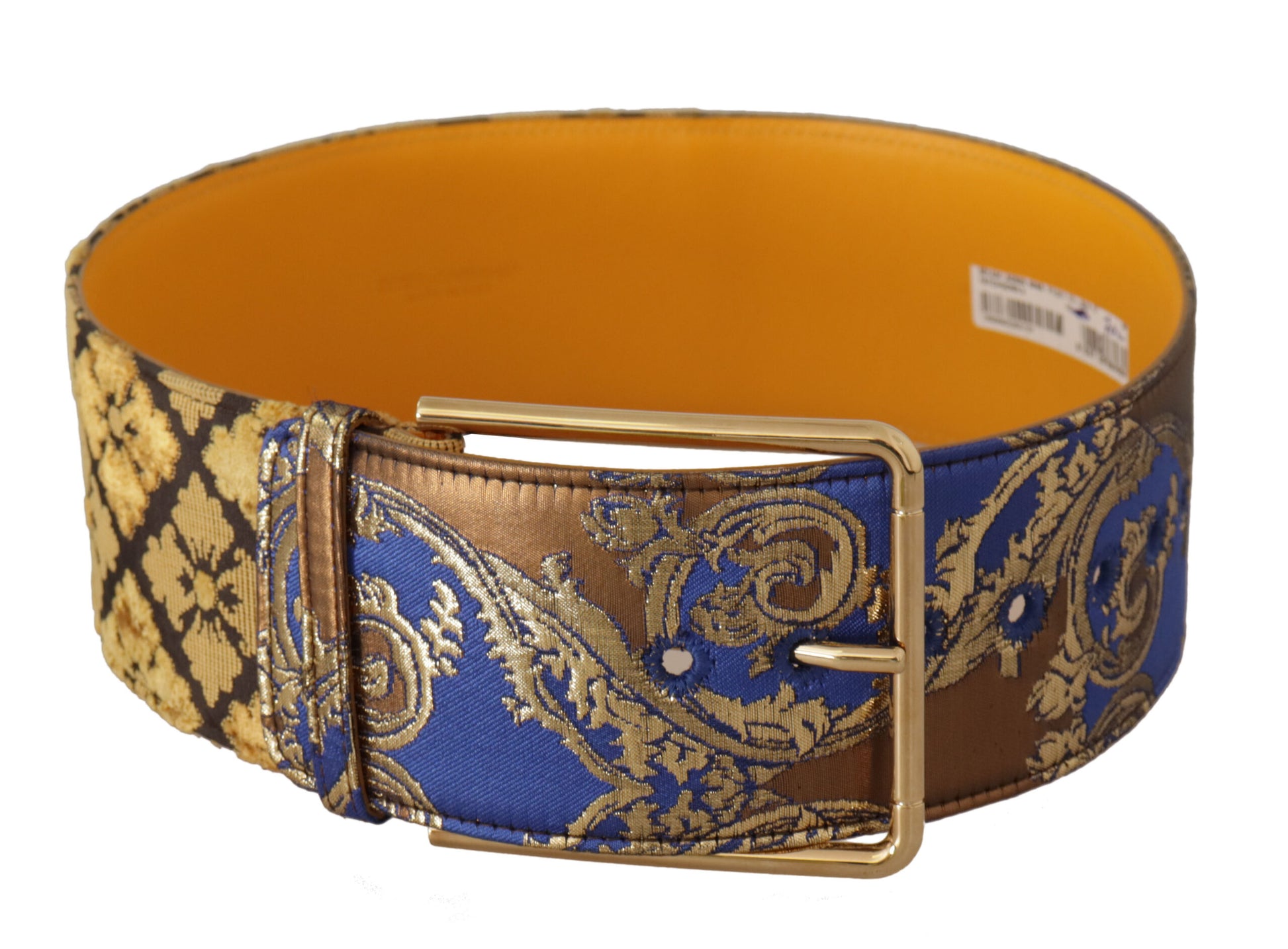 Dolce & Gabbana Elegant Blue Leather Belt with Metal Buckle - KALAJ