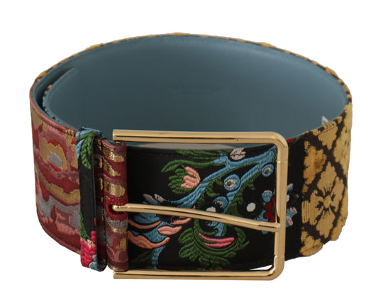 Dolce & Gabbana Multicolor Canvas Leather Statement Belt - KALAJ