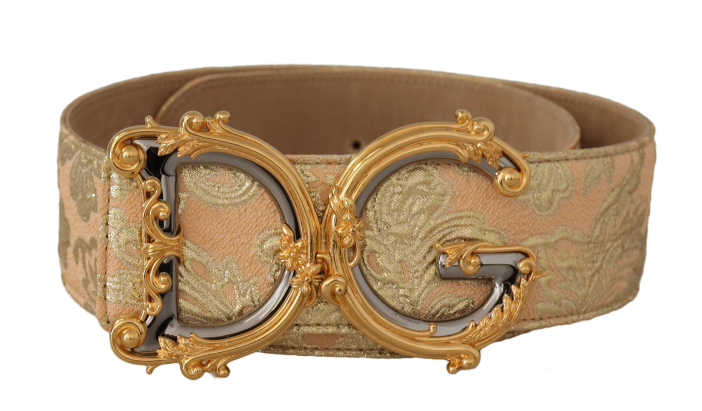 Dolce & Gabbana Elegant Leather Belt with Logo Buckle - KALAJ