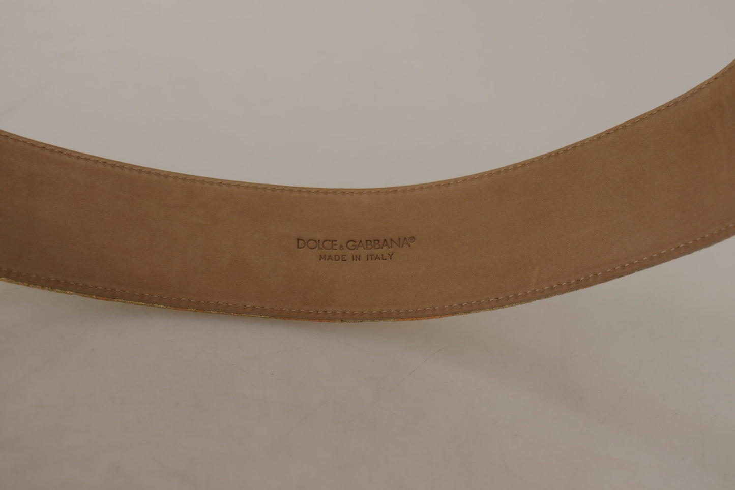 Dolce & Gabbana Elegant Leather Belt with Logo Buckle - KALAJ