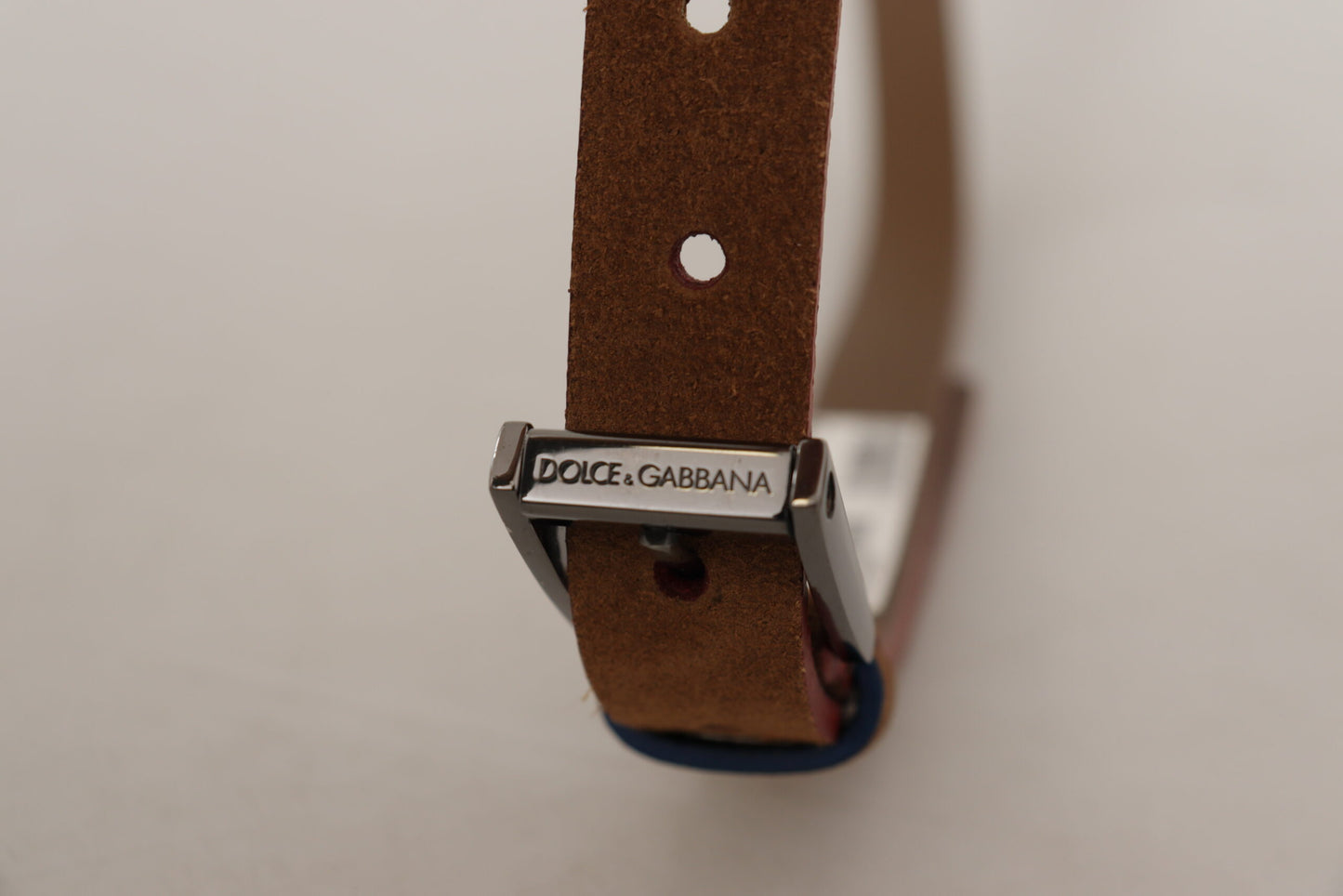 Dolce & Gabbana Chic Suede Belt with Logo Engraved Buckle - KALAJ