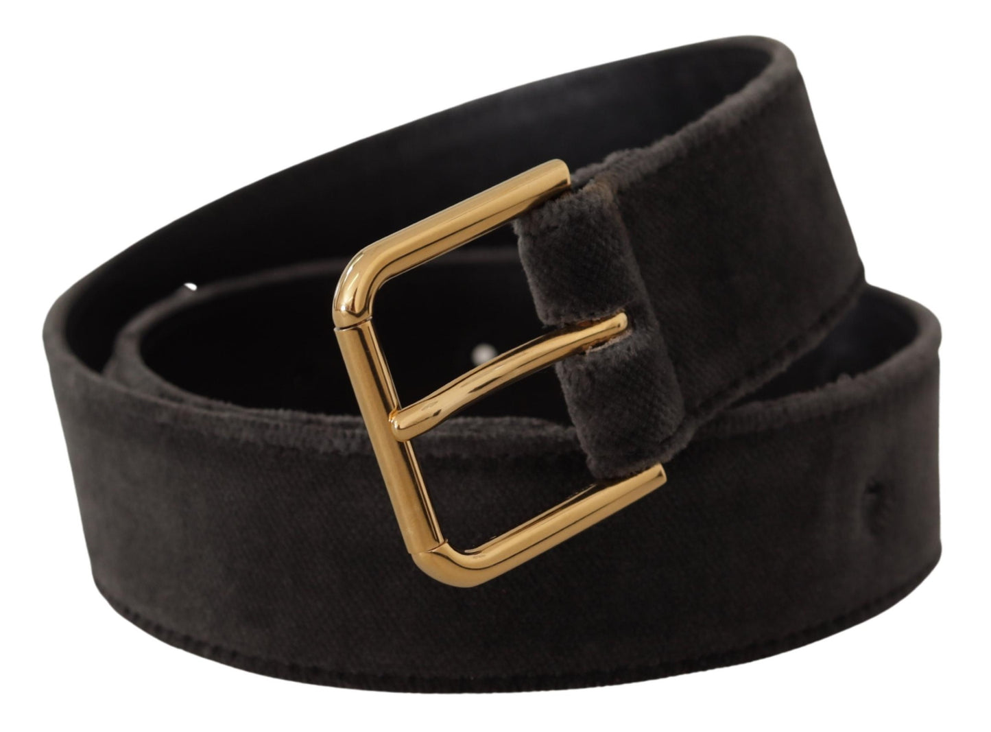 Dolce & Gabbana Elegant Velvet Belt with Engraved Buckle - KALAJ