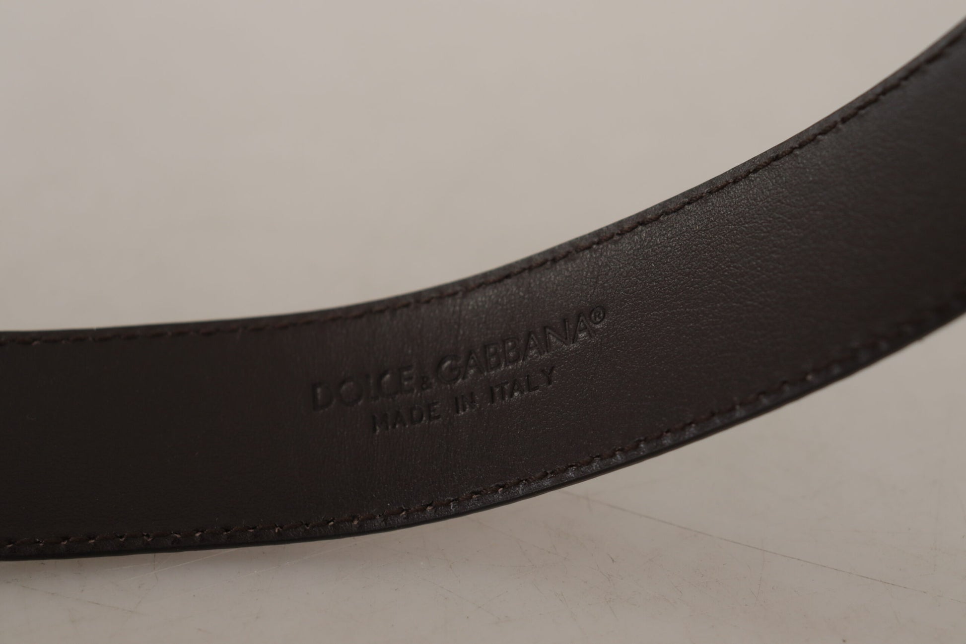 Dolce & Gabbana Elegant Snakeskin Leather Belt - KALAJ