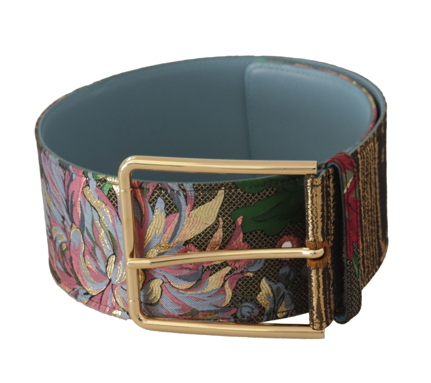 Dolce & Gabbana Multicolor Leather Logo Buckle Belt - KALAJ