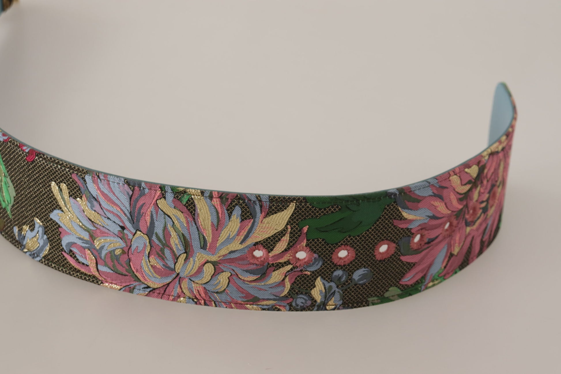 Dolce & Gabbana Multicolor Leather Logo Buckle Belt - KALAJ