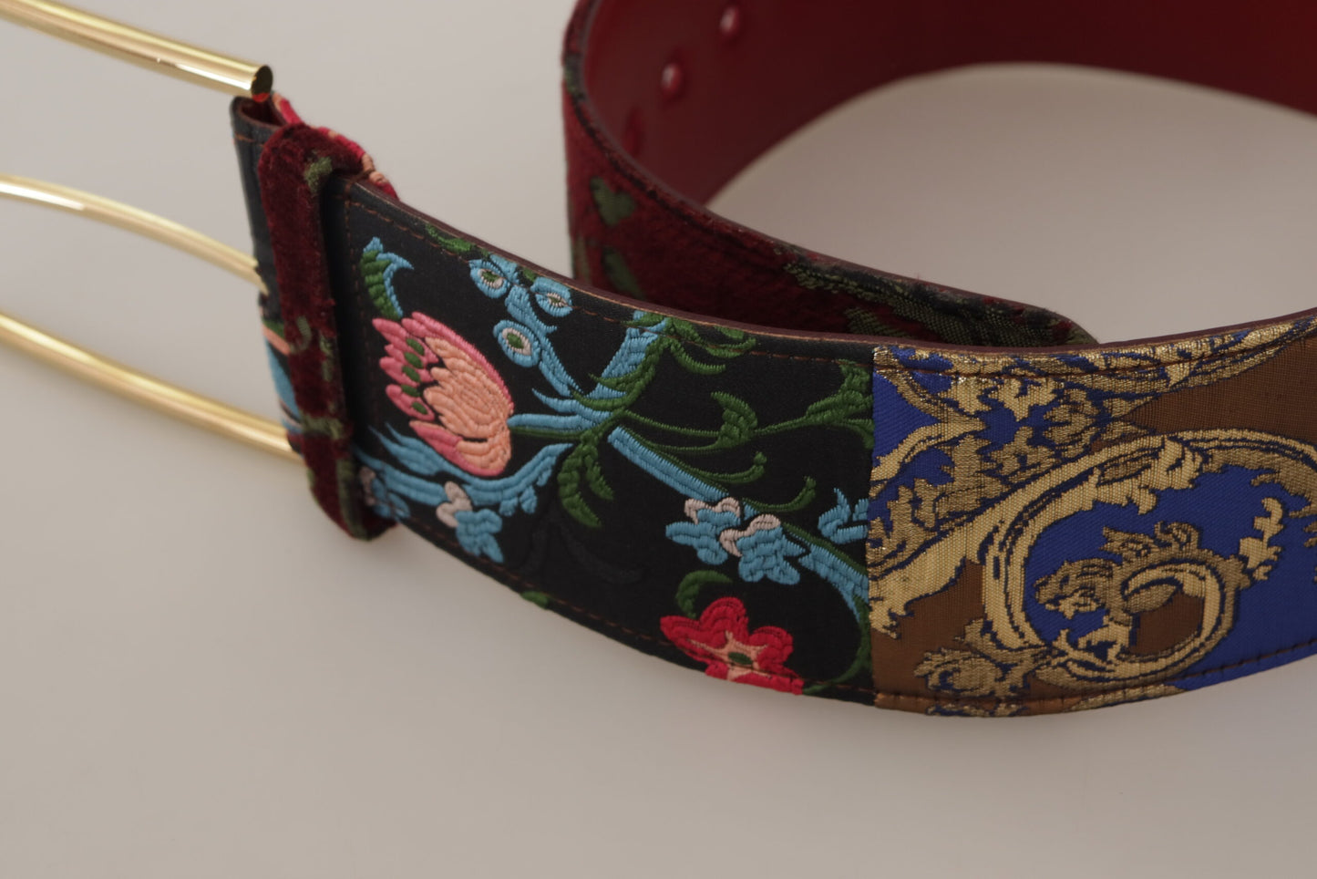 Dolce & Gabbana Engraved Logo Multicolor Leather Belt - KALAJ