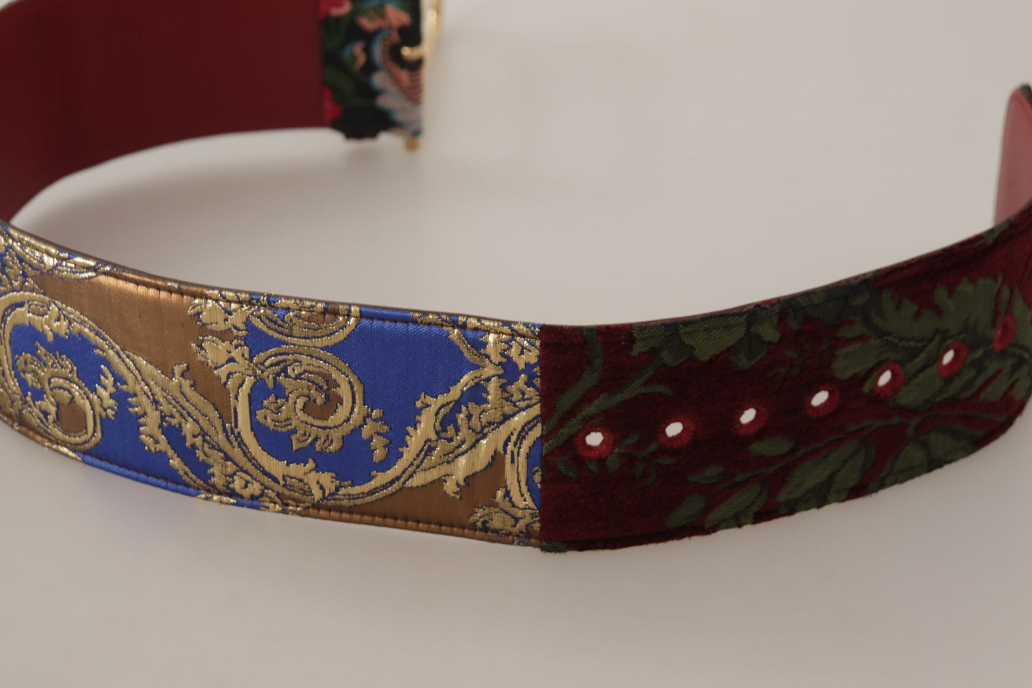 Dolce & Gabbana Engraved Logo Multicolor Leather Belt - KALAJ