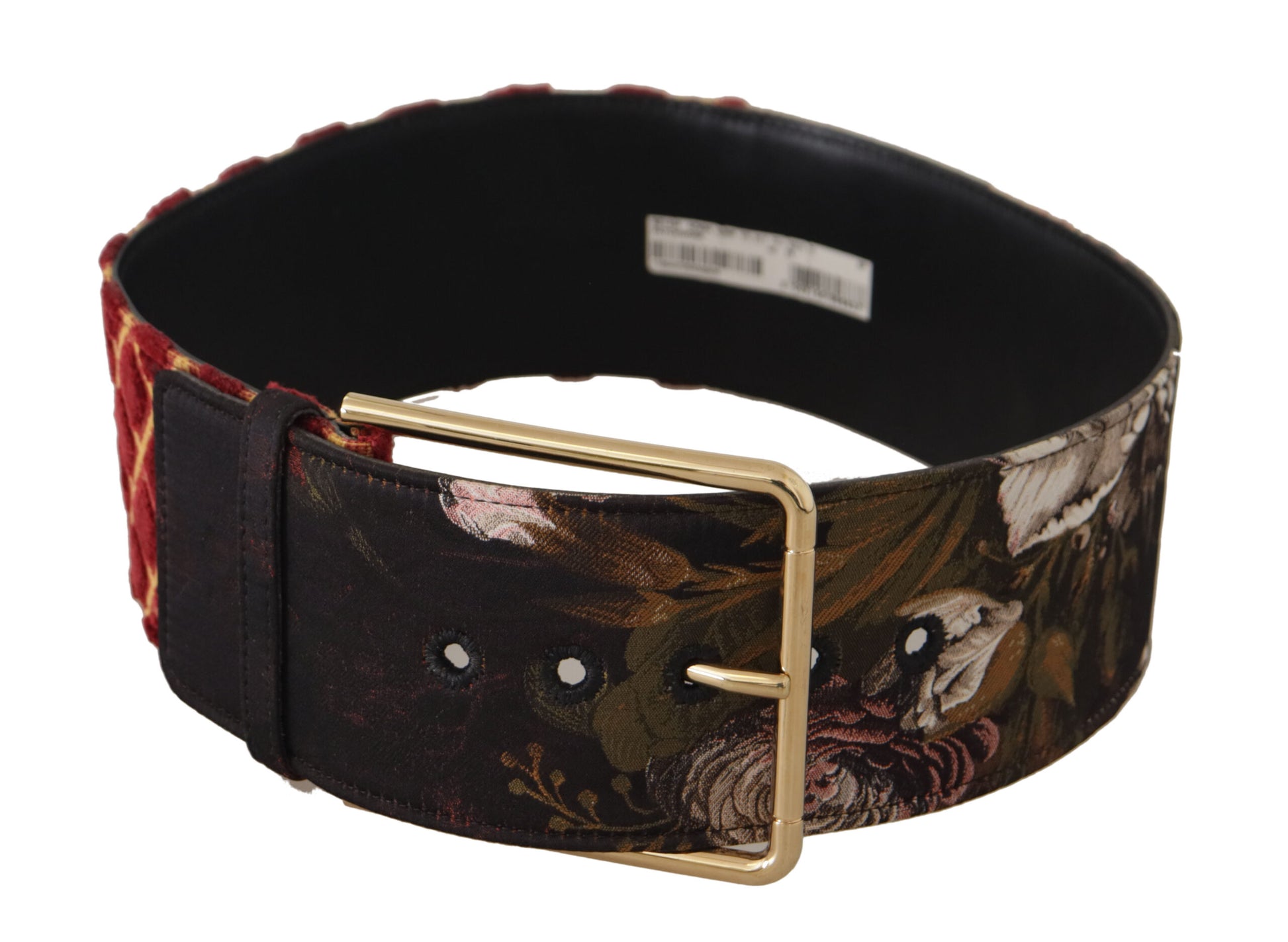 Dolce & Gabbana Engraved Logo Multicolor Leather Belt - KALAJ