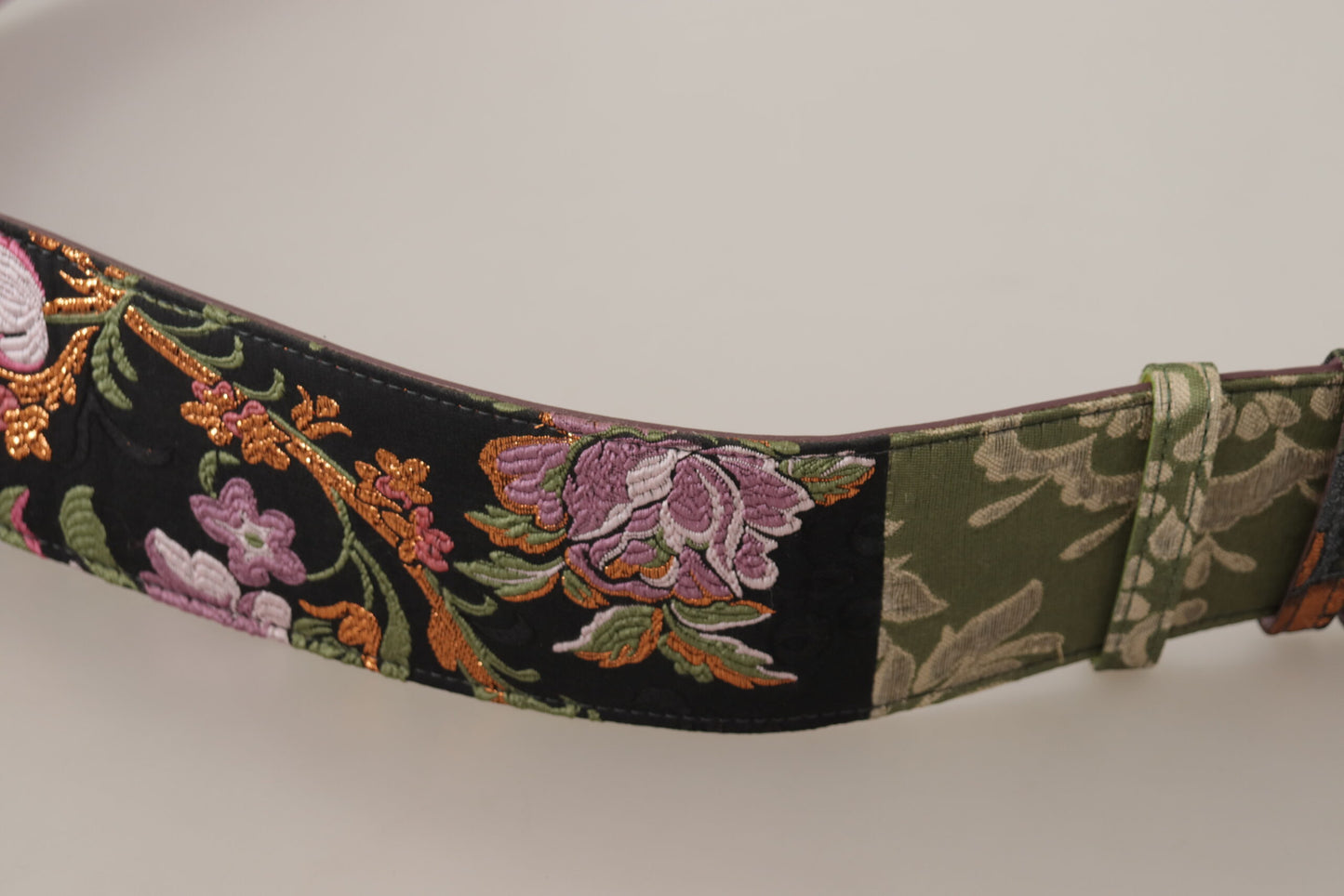 Dolce & Gabbana Elegant Multicolor Canvas-Leather Belt - KALAJ