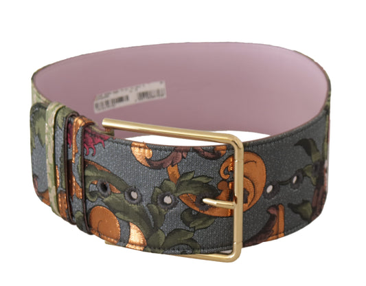 Dolce & Gabbana Elegant Multicolor Canvas-Leather Belt - KALAJ