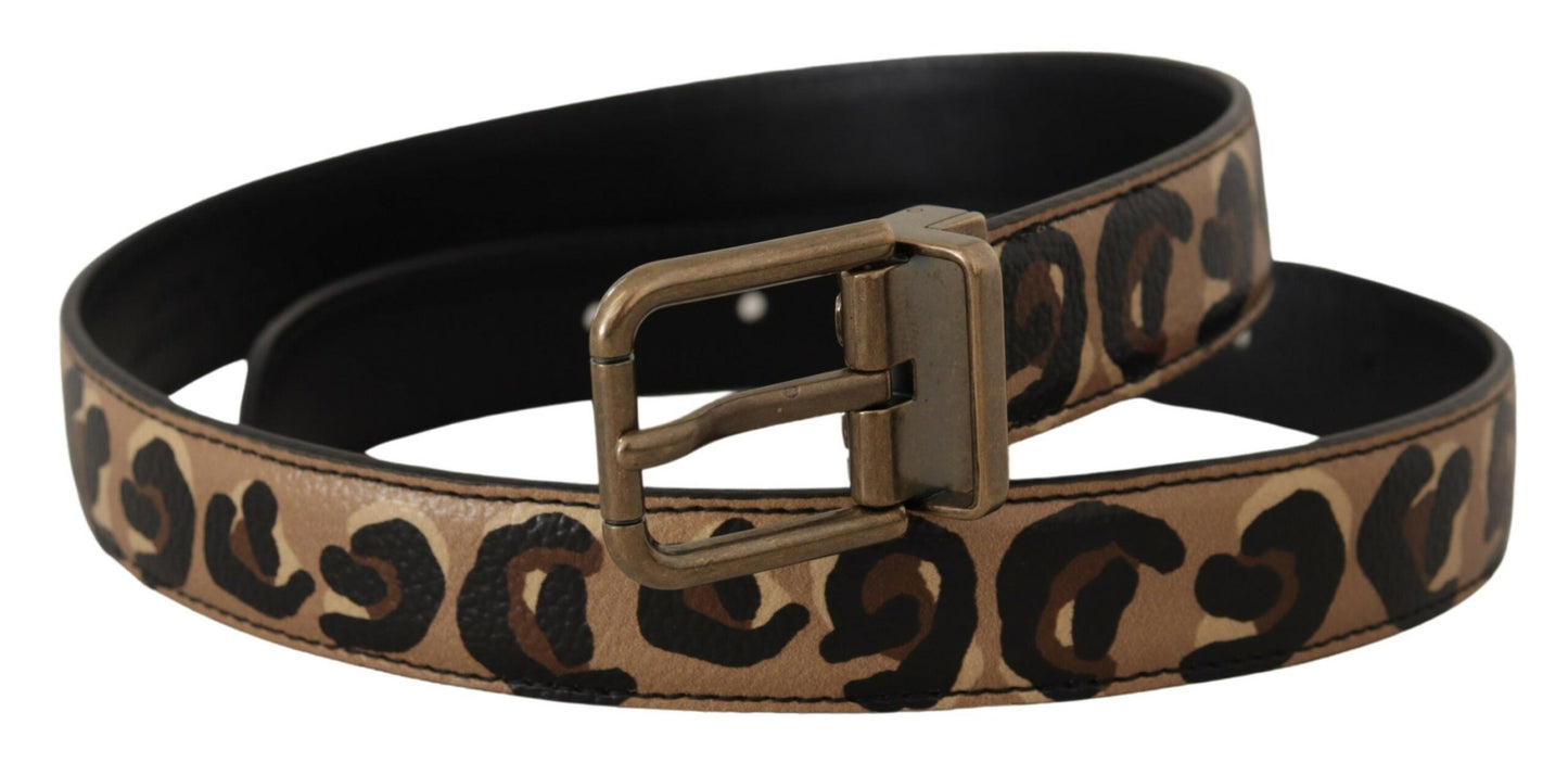 Dolce & Gabbana Chic Engraved Logo Leather Belt - KALAJ