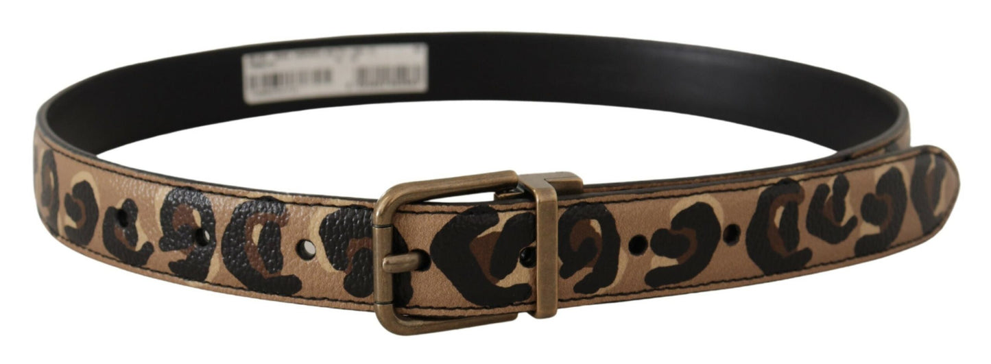 Dolce & Gabbana Chic Engraved Logo Leather Belt - KALAJ