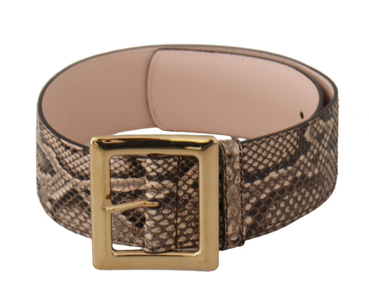 Dolce & Gabbana Elegant Leather Belt with Logo Buckle - KALAJ