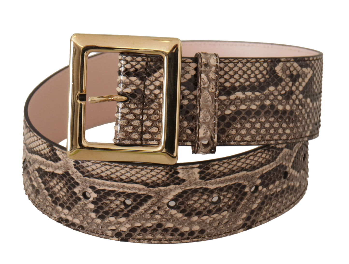 Dolce & Gabbana Elegant Leather Belt with Logo Buckle - KALAJ