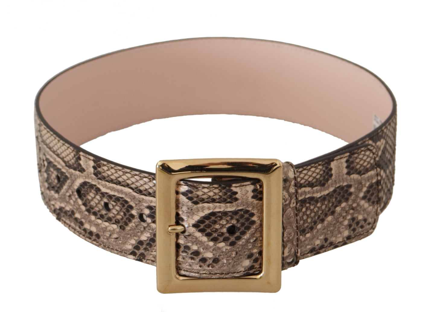 Dolce & Gabbana Elegant Leather Belt with Logo Buckle - KALAJ